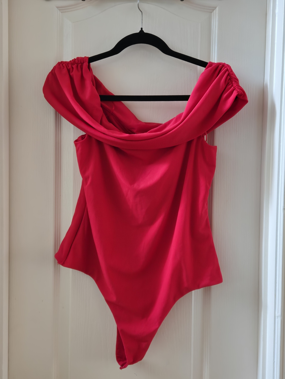AFRM Off-Shoulder One-Piece Bodysuit - Red Nwt Large